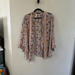Xhilaration‎ Sheer Floral Blouse  Size Medium/Large